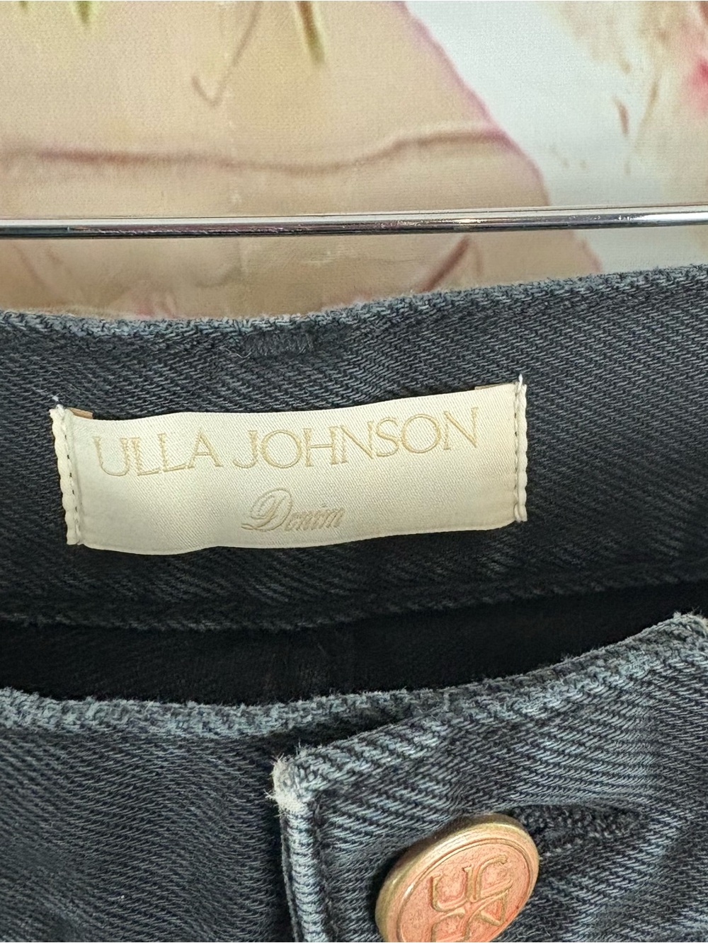 Ulla Johnson Black High-Rise Straight Jeans - Picture 11 of 11